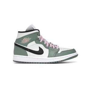 Nike Women's Air Jordan Mid Green and Black Sneakers
